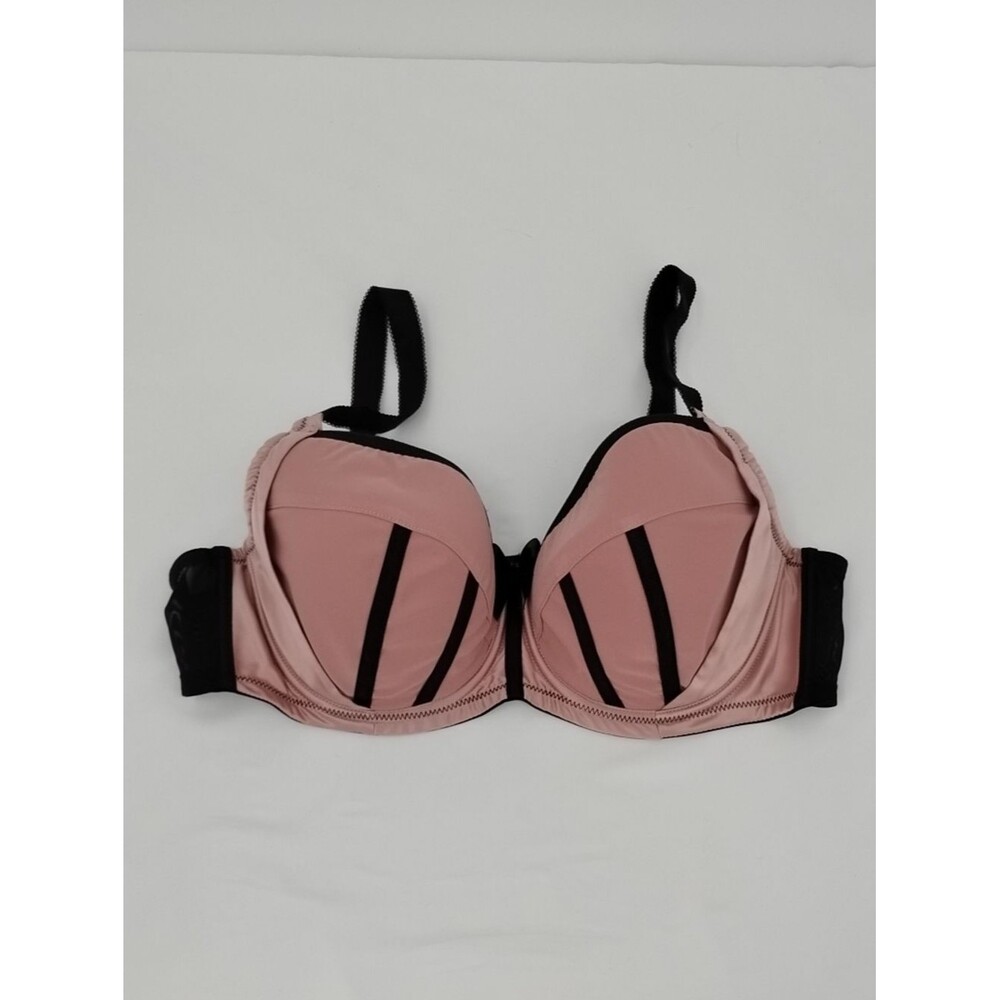Parfait Supportive Padded Bra in Dusty Pink with Black Trim 44C